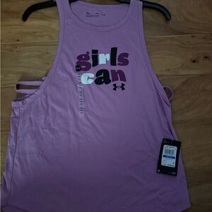 Under Armour Lavender 'Girls Can' Tank